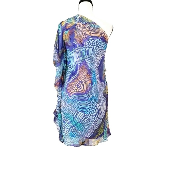 Badgley Mischka Silk One Shoulder - Picture 2 of 7